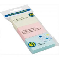    BUROMAX with adhesive layer 3851, 3*100sheets, colors mix,blister (BM.2319-99) -  2