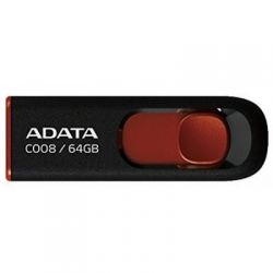 USB   A-DATA 64GB C008 Black+Red USB 2.0 (AC008-64G-RKD)