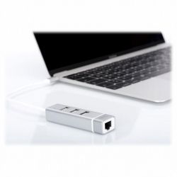  USB 2.0 Type-C Digitus, Silver, 3  USB 2.0 + RJ45 Lan (DA-70253) -  5