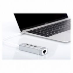 ������������ USB 2.0 Type-C Digitus, Silver, 3 ����� USB 2.0 + RJ45 Lan (DA-70253) - �������� 5