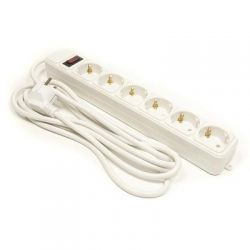 Фільтр живлення PowerPlant JY-1057/3 (PPSA10M30S6) 6 розеток, 3 м, білий - Картинка 2