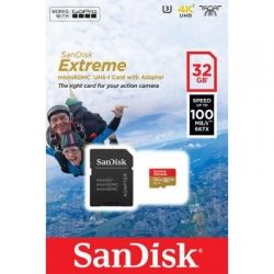   SANDISK 32GB microSD class 10 V30 A1 UHS-I U3 Extreme Action (SDSQXAF-032G-GN6AA) -  3