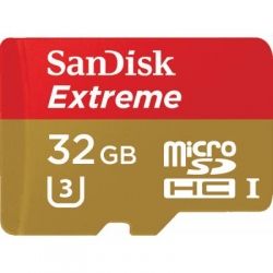  '  ' SanDisk 32GB microSD class 10 V30 A1 UHS-I U3 Extreme Action (SDSQXAF-032G-GN6AA) -  1