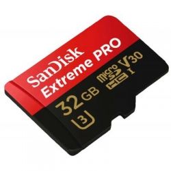   SANDISK 32GB microSD class 10 V30 A1 UHS-I U3 4K Extreme Pro (SDSQXCG-032G-GN6MA) -  3