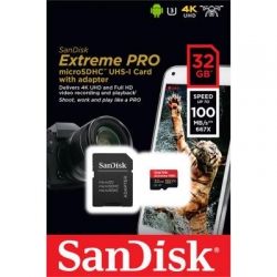   SANDISK 32GB microSD class 10 V30 A1 UHS-I U3 4K Extreme Pro (SDSQXCG-032G-GN6MA) -  5