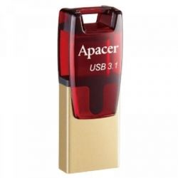 USB   Apacer 32GB AH180 Red Type-C Dual USB 3.1 (AP32GAH180R-1) -  3