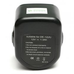 Акумулятор PowerPlant для шуруповертів та електроінструментів DeWALT GD-DE-12 12V 1.3Ah NICD(DE9074) (DV00PT0033) - Картинка 2