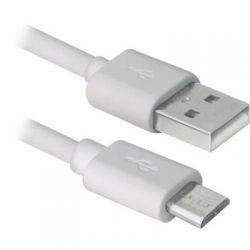   USB08-10BH USB - Micro USB, white, 3m Defender (87468)