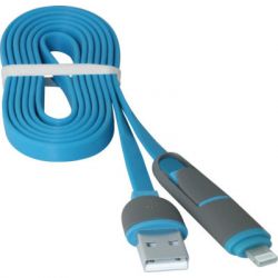 ���� ������ USB10-03BP USB - Micro USB/Lightning, blue, 1m Defender (87487) - �������� 4