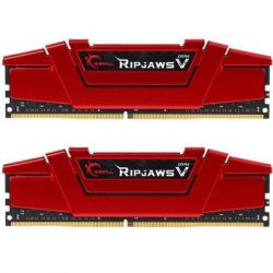     DDR4 16GB (2x8GB) 2400 MHz RipjawsV Red G.Skill (F4-2400C15D-16GVR) -  1
