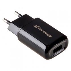   Grand-X CH-15UMB (5V/2,1A + DC cable 2,4 USB -> Micro USB 1m) Black (CH-15UMB) -  2