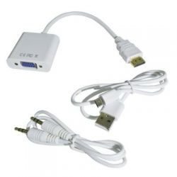  HDMI (M) - VGA (F), STLab U-990 White, 20 ,     -  4