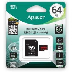   Apacer 64GB microSDXC class 10 UHS-I U1 (AP64GMCSX10U5-R) -  3