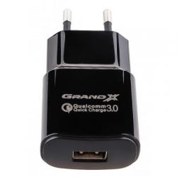   Grand-X Quick Charge Q3.0, + cable USB -> Type C 1m (CH-550TC) -  4