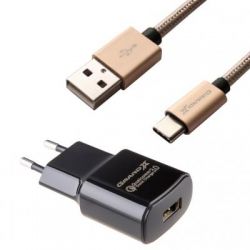   Grand-X Quick Charge Q3.0, + cable USB -> Type C, Cu, 3A, 1m (CH-550TC)