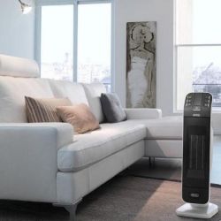 Тепловентилятор керамічний DeLonghi HFX 65 V20 WHGY - Картинка 3