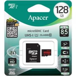   Apacer 128GB microSDXC Class10 UHS-I (AP128GMCSX10U5-R) -  3