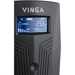    Vinga LCD 600VA plastic case with USB+RJ45 (VPC-600PU) -  3