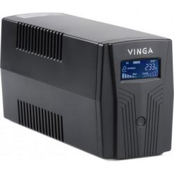 Источник бесперебойного питания Vinga LCD 1200VA plastic case with USB+RJ45 (VPC-1200PU) - Картинка 2