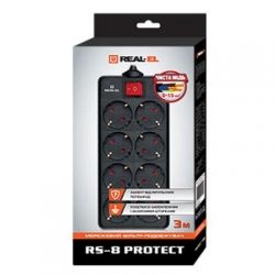    REAL-EL REAL-EL RS-8 PROTECT, 1.8m, black (EL122300021) -  2
