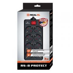    REAL-EL REAL-EL RS-8 PROTECT, 3m, black (EL122300022) -  2
