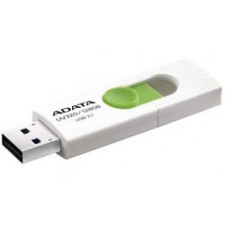 USB   ADATA 128GB UV320 White/Green USB 3.1 (AUV320-128G-RWHGN) -  3