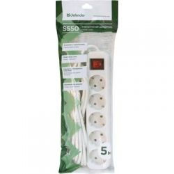 Мережевий подовжувач Defender S550 5.0 m 5 троянд switch white (99243) - Картинка 4