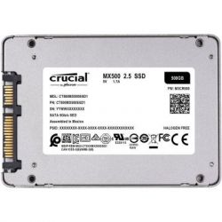   500Gb, Crucial MX500, SATA3, 2.5", 3D TLC, 560/510 MB/s (CT500MX500SSD1) -  3