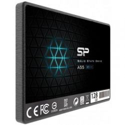   128Gb, Silicon Power Ace A55, SATA3, 2.5", 3D TLC, 530/530 MB/s (SP128GBSS3A55S25) -  2