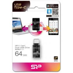 USB флеш накопитель Silicon Power 64GB Mobile C31 USB 3.1 / USB Type-C (SP064GBUC3C31V1K) - Картинка 4