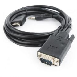  HDMI (M) - VGA (M), Cablexpert, Black, 3 ,     (A-HDMI-VGA-03-10) -  2