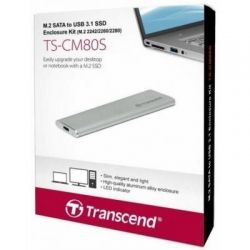   M.2 Transcend SSD Enclosure Kit, Silver, SATA3, 120.16x33.6x7.5 , 41  (TS-CM80S) -  7