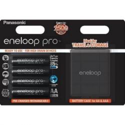  Panasonic Eneloop Pro AA 2500 mAh * 4 + Case (BK-3HCDEC4BE)