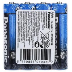 Батарейка PANASONIC GENERAL PURPOSE R3 TRAY 4 ZINK-CARBON (R03BER/4PR) - Картинка 2