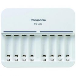   Panasonic BQ-CC63e, AA/AAA, Eneloop ready, LED , 8 , 1.2A, Blist -  2