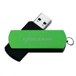 USB   eXceleram 64GB P2 Series Green/Black USB 2.0 (EXP2U2GRB64)