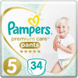ϳ������ Pampers Premium Care Pants Junior ����� 5 (12-17 ��), 34 ��. (8001090759870)