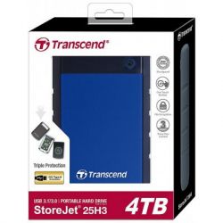    TRANSCEND 4TB TS4TSJ25H3B USB 3.0 Storejet 2.5" H3  -  4