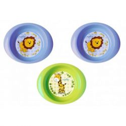Набор детской посуды Nuvita тарелочки 6м+ 3шт. глубокие синие и салатовая (NV1422Blue)