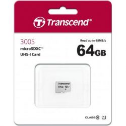 '  ' Transcend 64GB microSDXC class 10 UHS-I U1 (TS64GUSD300S) -  2