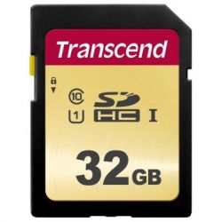   Transcend 32GB SDHC class 10 UHS-I U1 (TS32GSDC500S) -  1