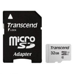  ' Transcend  ' microSD 32GB C10 UHS-I R100/W20MB/s + SD TS32GUSD300S-A -  1