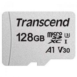  ' microSDXC, 128Gb, Transcend 300S, Class10 UHS-I U3, SD , R95 / W45 MB/s (TS128GUSD300S-A) -  2