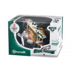 Same Toy Літак металевий інерційний Aircraft зі світлом і звуком (коричневий) SY8015Ut-3 - Картинка 5