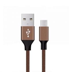   USB 2.0 AM  Type-C nylon 1m brown Vinga (VCPDCTCNB21BR)