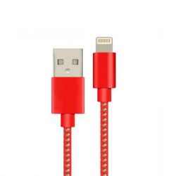   USB 2.0 AM to Lightning 2color nylon 1m red Vinga (VCPDCLNB31R)