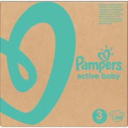 ϳ Pampers Active Baby Midi  3 (6-10 ) 208  (8001090910745)