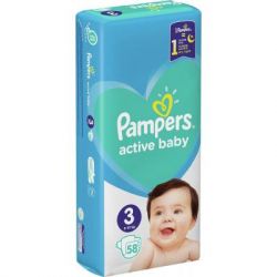  Pampers Active Baby Midi  3 (6-10 ), 58 . (8001090949707) -  2