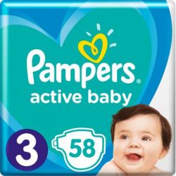 ϳ Pampers Active Baby Midi  3 (6-10 ), 58  (8001090949707) -  3