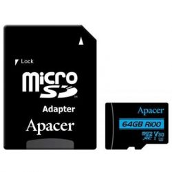  '  ' Apacer 64GB microSDHC class 10 UHS-I U3 V30 (AP64GMCSX10U7-R) -  1